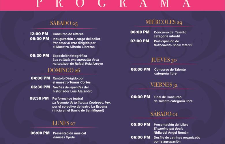 programa de actividades municipio de coatepec